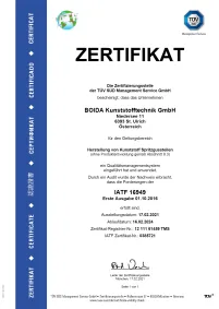IATF 16949 Zertifikat